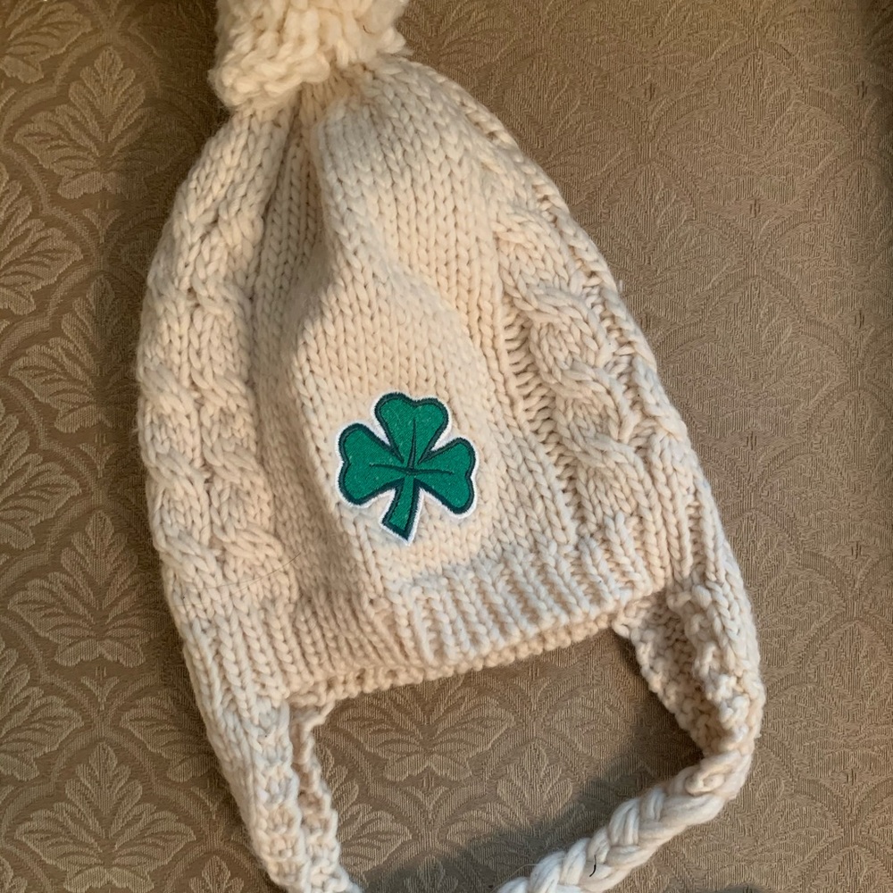 Knitted Green Clover Hat